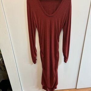 Saint Grace Burgundy Long Sleeve Dress